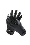 Gants pour Hommes Hiver, Écran Tactile pour Hommes À La Mode Couple Gants en Cuir Hiver Coupe-Vent Et Chaud Noir Loisirs De P