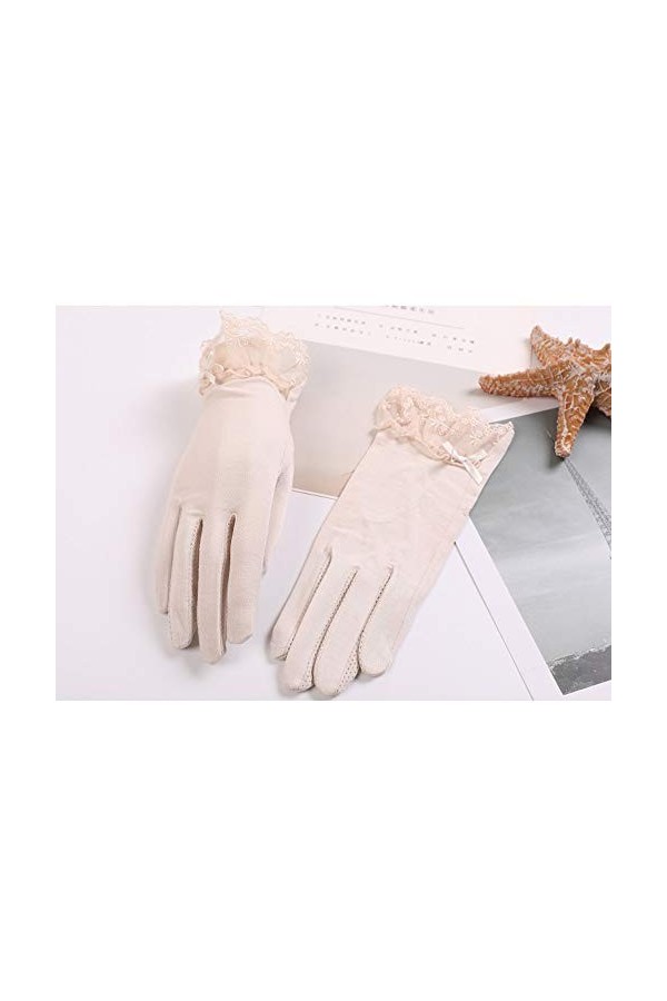 BPFSST Printemps et Automne Stretch Gants de Section Mince Écran Solaire dété Gant de Conduite Femme Gants Courts antidérapa