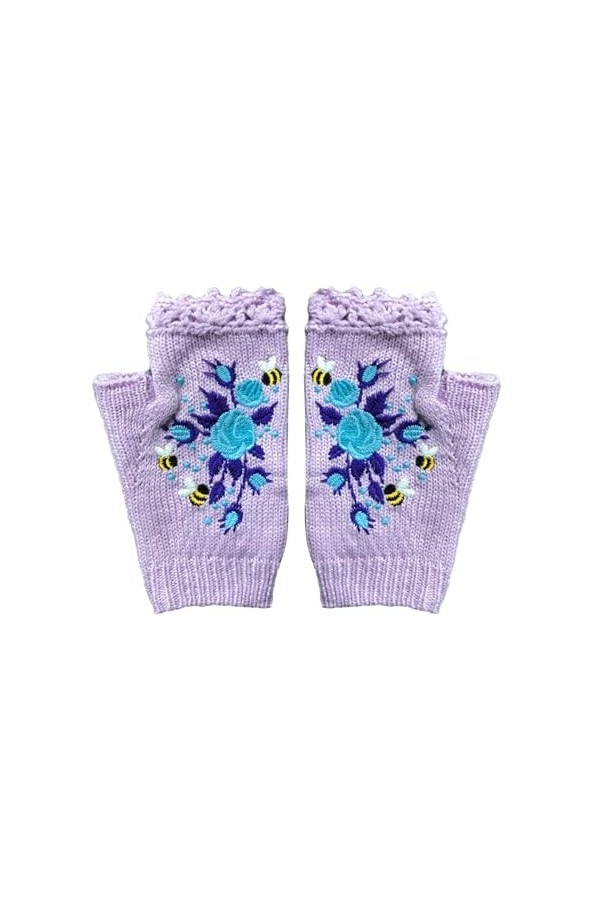 Gants dhiver tricotés dhiver sans doigts Mitaines tricotées sans doigts Tricotées Poignet Hiver Chaud Unisexe pour Kawaii L