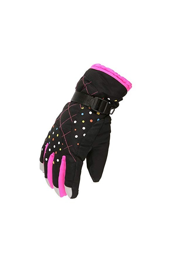 Gants pour femme - Coupe-vent et équitation - Velours chaud - Pour patinage et neige froide - Gants pour homme - Chaud, b, ta