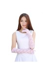 LA HAUTE - Gants longs en dentelle pour femme - Gants de mariée élégants pour lété - Protection solaire - Gants de conduite 