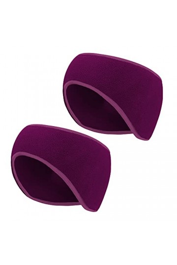 Arcweg 2 PCS Bandeau doreille Léger Homme Femme Unisexe Tissu Fleece Cache Oreilles Extensible Thermique Hiver pour Ski Cour