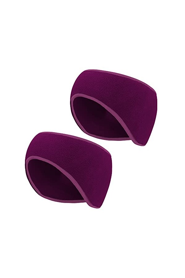 Arcweg 2 PCS Bandeau doreille Léger Homme Femme Unisexe Tissu Fleece Cache Oreilles Extensible Thermique Hiver pour Ski Cour