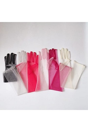 Modis Gants en tulle élégants ultra fins 70 cm pour femme