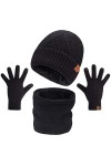 Maylisacc Skullies Bonnet Hiver Ski Cache-Cou et Gants Tactiles Hommes, Ensemble Écharpe Beanie et Gant, Gris Clair