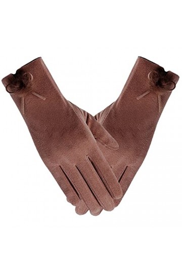 Gants dHiver pour Femme,Gants en Daim Femme, Gants Chauds Tactiles Hiver, Doublure Polaire Confortable Idéal pour Conduite C