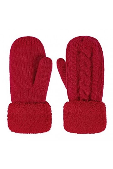 OhMill Moufle Femme en Tricot dhiver Gants Femme Chauffants Mitaine Plein-Doigts Moufle dhiver Chauds en Laine Mohair Gants