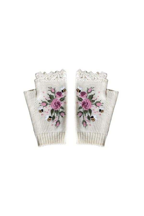 NIUREDLTD Mitaines tricotées sans doigts pour femme - Noir - Gants dhiver tricotés - Poignet - Jambes longues - Chauffe-main