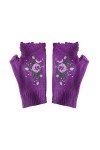 NIUREDLTD Mitaines tricotées sans doigts pour femme - Noir - Gants dhiver tricotés - Poignet - Jambes longues - Chauffe-main