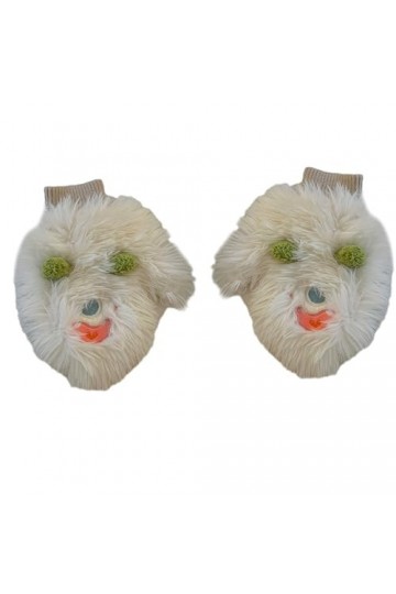 Eiudxue Moufles en peluche de dessin animé pour femme, gants dhiver chauds, gants de ski pour filles, gants doublés respiran