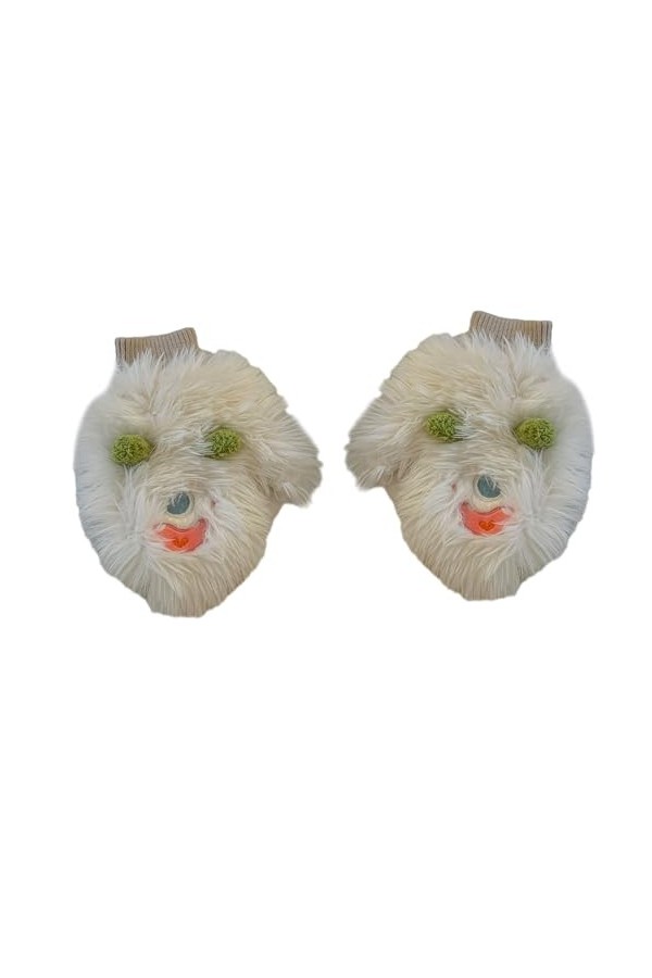 Eiudxue Moufles en peluche de dessin animé pour femme, gants dhiver chauds, gants de ski pour filles, gants doublés respiran