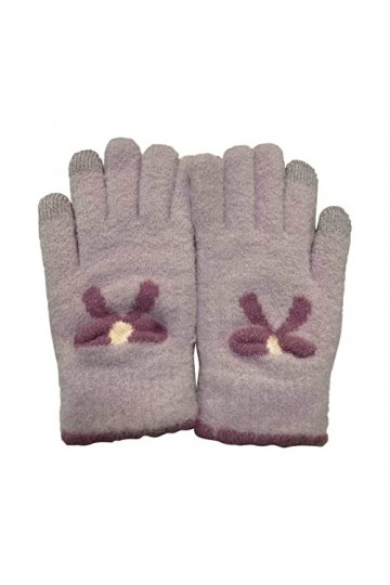 Gants chauds en peluche pour femme - Automne et hiver - Équitation - Mignon hiver - Cyclisme - Étudiants - Cinq doigts - Gant
