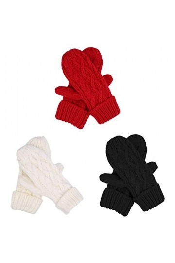 Gants dhiver chauds pour femme - En maille torsadée - Doublure en polaire épaisse isolée chaude - Cadeau de Noël ou dannive