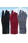YJLGMM Nouveaux Gants dhiver à la Mode Écran Tactile chaleureuse Équipement Coupe-Vent Peluche Interne Peluche Toucher Captu
