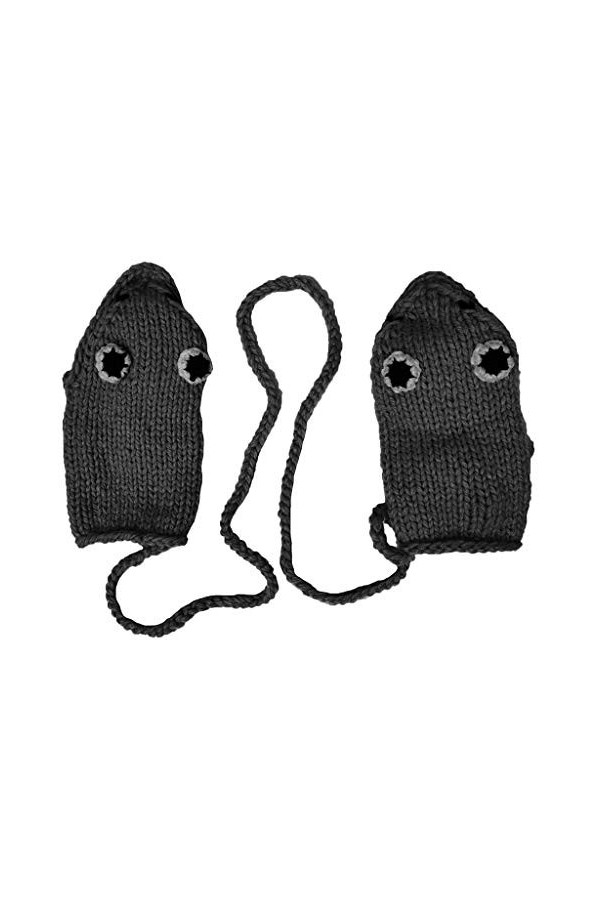 KieTeiiK Gants dhiver tricotés au crochet mignon dessin animé pour la bouche de grenouille yeux moufles chaudes avec St
