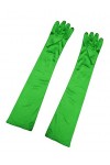 Allegra K Gants extensibles pour femmes, longueur opéra, doigts complets, 2 paires Blanc Vert M