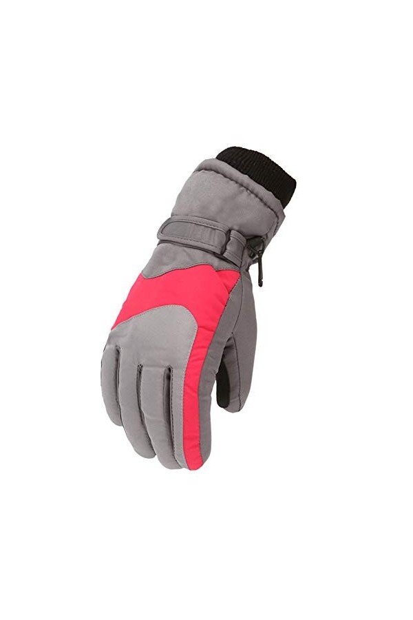 Gants pour femme en laine pour enfants Ski enfants Gants dhiver pour enfants pour gants coupe-vent Poignée de ski Gants en d