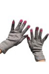 JHD Femmes japonaises drôle Ongles Motif Broderie Gants Hiver épaissir Fausse Laine Cyclisme Conduite Couleur Unie Plein Doig