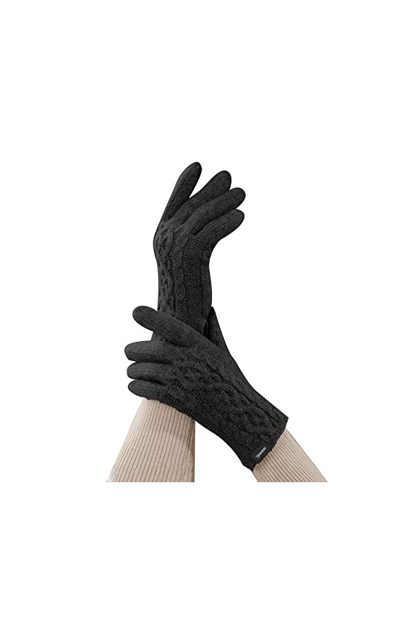 NIUREDLTD Gants dhiver extensibles en tricot Gants tactiles Protection contre le froid Écran tactile Ski pour femme Cyclisme