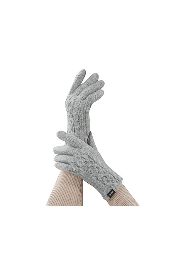 Gants tricotés pour femme - Écran tactile - Gants en tricot - Gants tactiles pour le ski - Gants de course - Anniversaire - G
