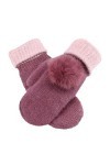 Gants thermiques pour femme - Gants dhiver chauds avec doublure en polaire - Poignets élastiques - Gants doublés chauds - Mi