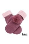 Gants thermiques pour femme - Gants dhiver chauds avec doublure en polaire - Poignets élastiques - Gants doublés chauds - Mi