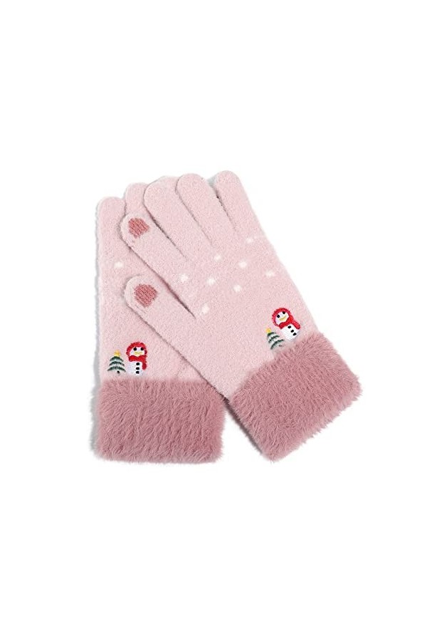 Gants DHiver Gants À Écran Tactile De Dessin Animé Pour Femmes Automne Et Hiver Épaissis Gants De Sport De Plein Air Chauds 