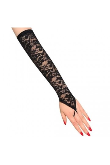 Aolity Gants dhiver 1 Paires Femmes Longs Dentelle Gants Sexy résille Maille Mitaines Gant Dame mitaine Robe Accessoires