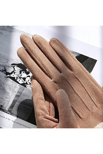 CLISPEED 1 Paire de Gants en Tricot pour Les Doigts Doublure en Laine Épaissit Le Daim en Cachemire pour Les Femmes Hiver Gan