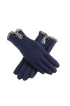 Gants dhiver pour femme - Chauds - Non inversés - En velours - Cachemire - Pour le sport, le cyclisme, les écrans tactiles -