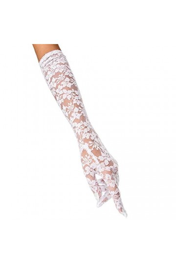 Modis Gants longs pour femme Gants fins dété Noir et blanc Dentelle rouge Gants créatifs