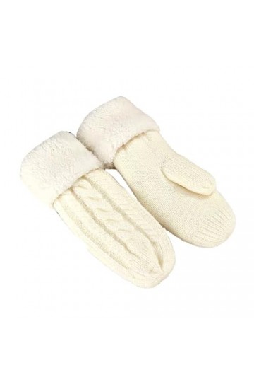 TAHUAON Moufles dhiver chaudes pour femme, gants tricotés avec doublure chaude et douce pour temps froid, accessoires cadeau