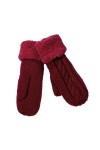 TAHUAON Moufles dhiver chaudes pour femme, gants tricotés avec doublure chaude et douce pour temps froid, accessoires cadeau