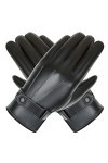 Keepwin Gants dautomne et dhiver en cuir PU chauds pour le cyclisme, les sports de plein air, gants en coton épais pour fem