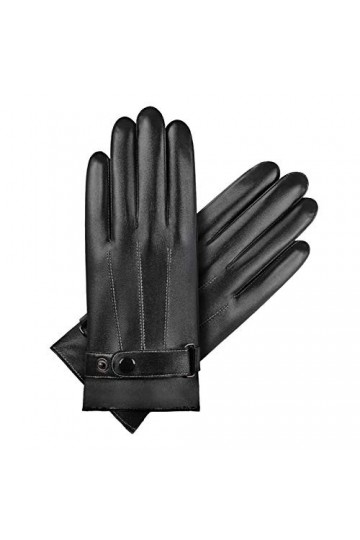 FUFU Moufles Gants À Écran Tactile, Gants en Cuir, Chaud en Hiver, Textos De Gants De Conduite
