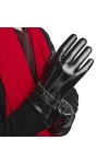 FUFU Moufles Gants À Écran Tactile, Gants en Cuir, Chaud en Hiver, Textos De Gants De Conduite