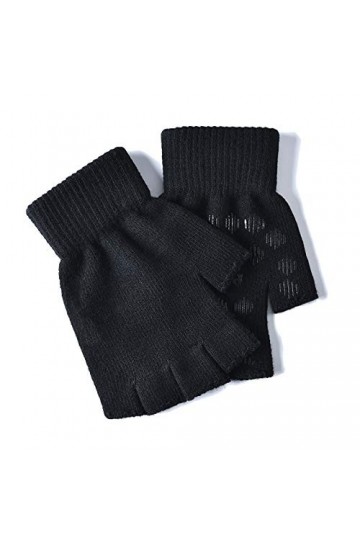 FUFU Moufles Gants Épais Chauds sans Doigts Unisexe Hiver Tricot Tricot À Demi-Doigt Gants