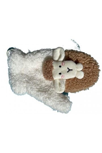 QLSWZC gants hiver femme chaud Sac en coton suspendu au cou de bande dessinée en cachemire dagneau les gants de doigt plus, 