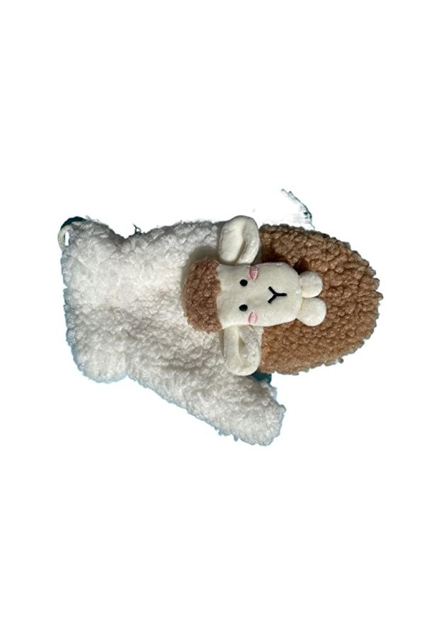 QLSWZC gants hiver femme chaud Sac en coton suspendu au cou de bande dessinée en cachemire dagneau les gants de doigt plus, 