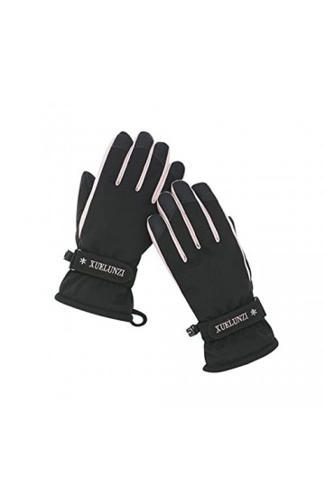 Gants chauds dhiver pour femme - Sports de plein air - Résistants au froid - Tactiles - Pour téléphone portable - Gants de j