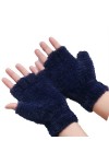 DDMINE Gants Demi-Doigts Femmes en Plein air Laine tricoté Mitaines Automne Hiver Chaud Solide Extensible Main Poignet Bras P