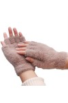 DDMINE Gants Demi-Doigts Femmes en Plein air Laine tricoté Mitaines Automne Hiver Chaud Solide Extensible Main Poignet Bras P