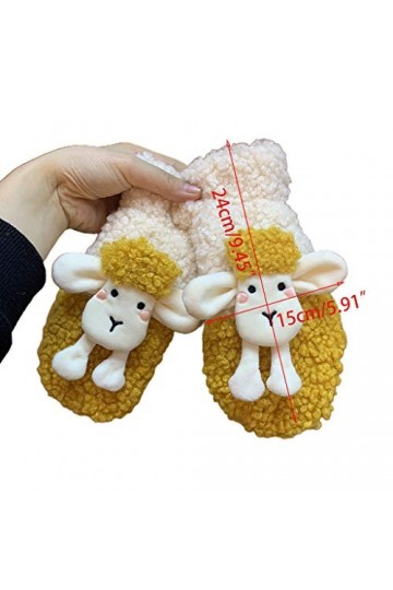 LYWYOUDDKH Gants dhiver en Faux Molleton Mouton de Dessin animé Moufles doublées en Peluche avec Ficelle