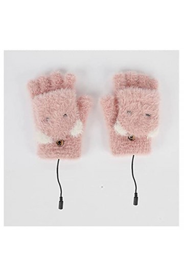 Gants Chauffants électriques USB Gants en Peluche à 3 Niveaux de température pour Les employés de Bureau