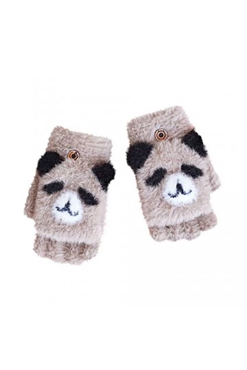 Gants Femme Écran Tactile Chaud Gant Velours Casual Hiver Tricoté Flip Mignon Plus Multifonctionnel Mitaines Mitaines Kaki, 