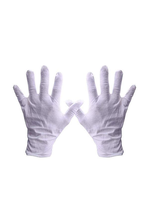 Lot de 6 paires de gants doux en coton numismatique pour femme - Gants danalyse blancs - Gants chauffants pour temps froid