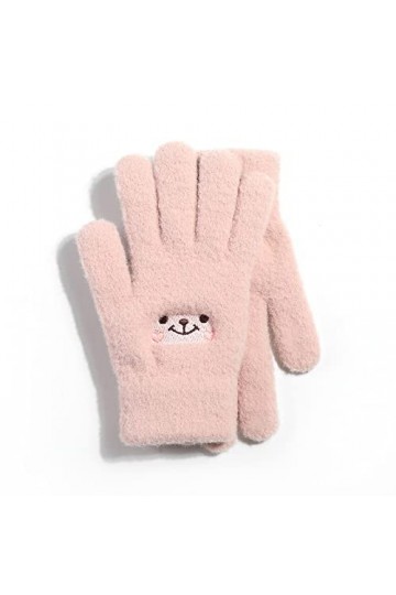 Gants Femme Gants DÉcran Tactile Tricotés DAutomne Et DHiver Épaissis Gants Sans Doigts Pour Femmes Froids Et Chauds Roses