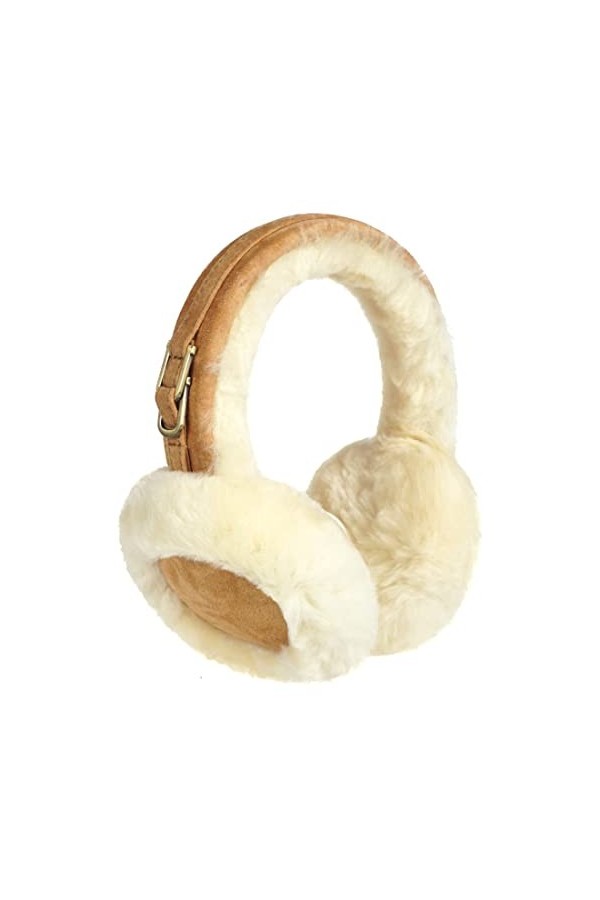 CoolChange Cache-oreilles doux pour femmes en fourrure dagneau et daim