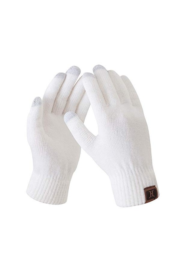 Bequemer Laden Femmes Hiver Chaud Gants À Écran Tactile Étiré Cachemire Magique Gants En Tricot Polaire Stretch Tricot Épais 