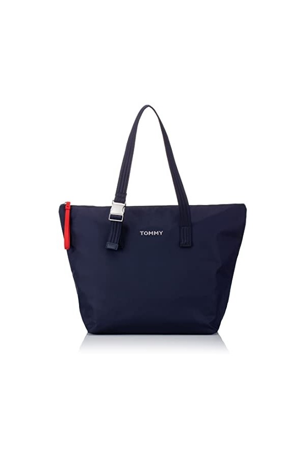 Tommy Hilfiger Th Nylon Tote, Cabas femme, Multicolore Corporate , 14x0.1x47 cm W x H L 